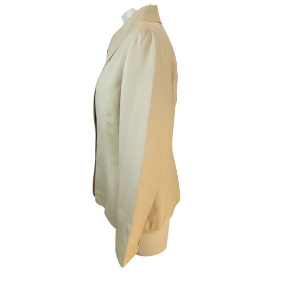 Melrose Collectibles Butterscotch shell buttons Silk Blazer Jacket Women's 12P - Picture 6 of 15